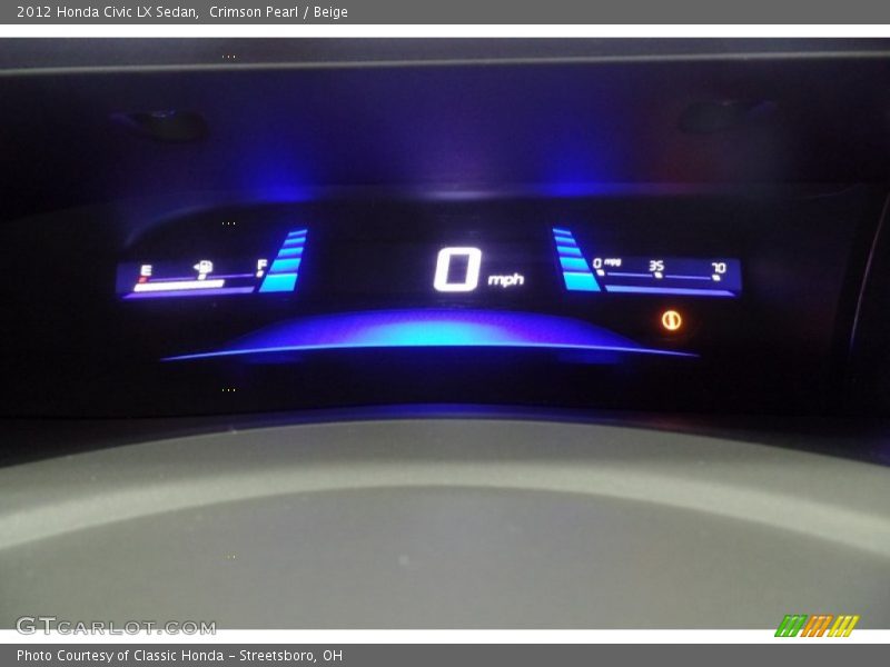 Crimson Pearl / Beige 2012 Honda Civic LX Sedan
