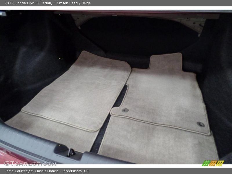 Crimson Pearl / Beige 2012 Honda Civic LX Sedan