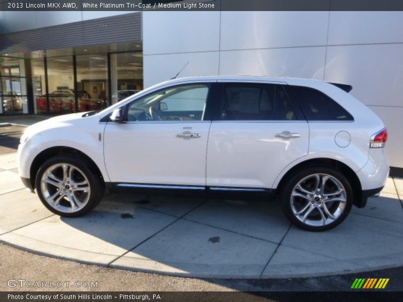 White Platinum Tri-Coat / Medium Light Stone 2013 Lincoln MKX AWD