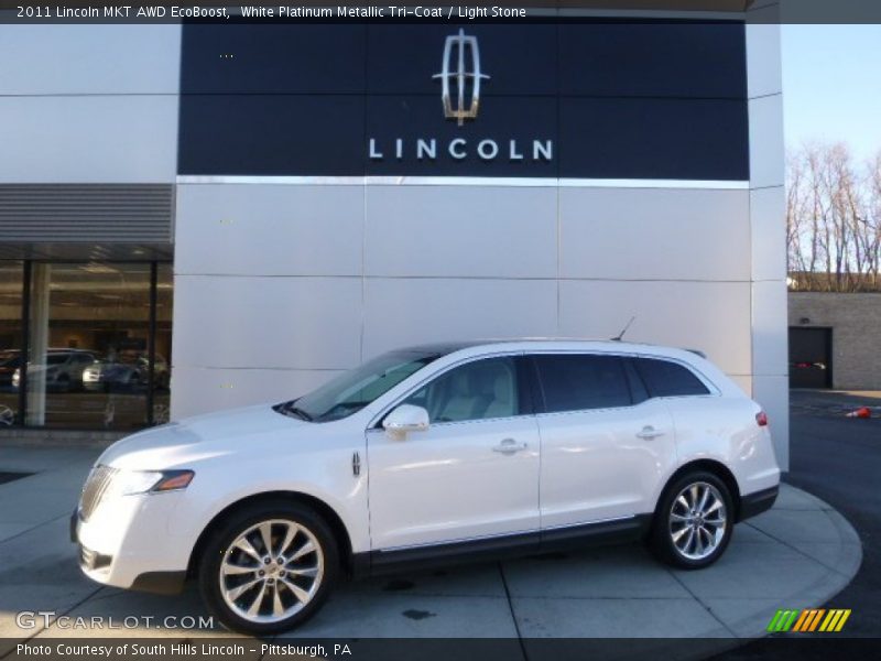 White Platinum Metallic Tri-Coat / Light Stone 2011 Lincoln MKT AWD EcoBoost