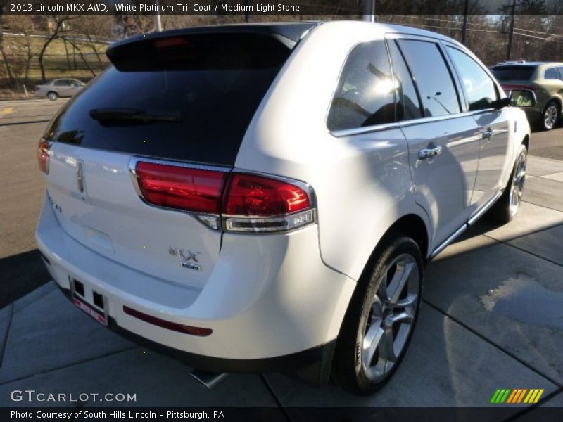 White Platinum Tri-Coat / Medium Light Stone 2013 Lincoln MKX AWD