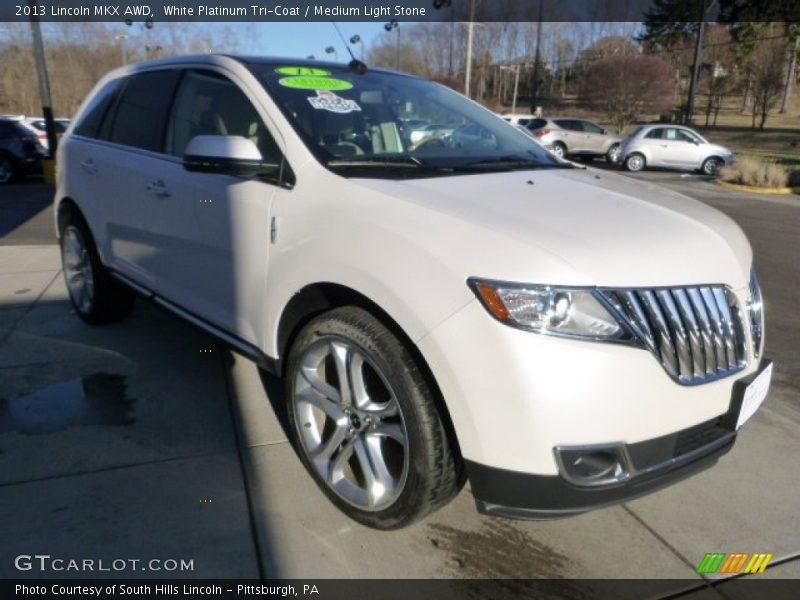 White Platinum Tri-Coat / Medium Light Stone 2013 Lincoln MKX AWD