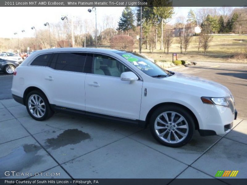 White Platinum Metallic Tri-Coat / Light Stone 2011 Lincoln MKT AWD EcoBoost