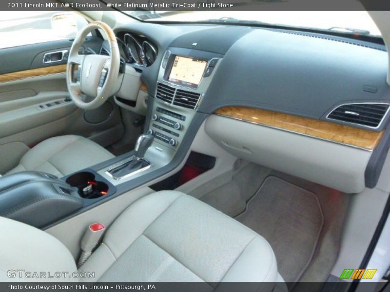 White Platinum Metallic Tri-Coat / Light Stone 2011 Lincoln MKT AWD EcoBoost