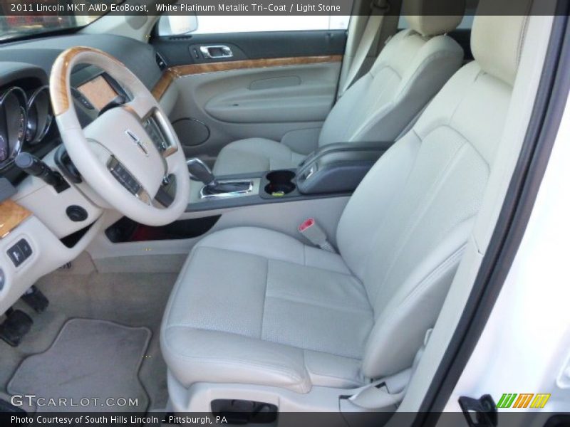 White Platinum Metallic Tri-Coat / Light Stone 2011 Lincoln MKT AWD EcoBoost
