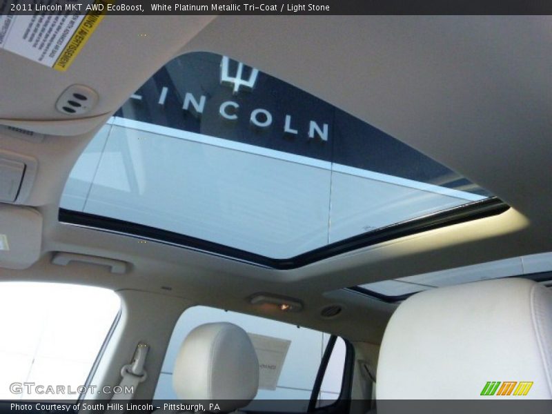 White Platinum Metallic Tri-Coat / Light Stone 2011 Lincoln MKT AWD EcoBoost