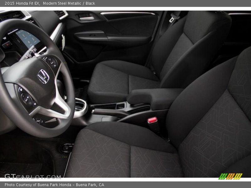 Modern Steel Metallic / Black 2015 Honda Fit EX