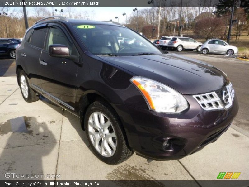 Black Amethyst / Black 2011 Nissan Rogue SL AWD
