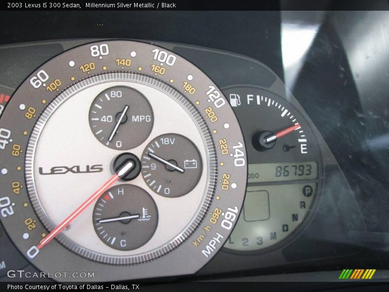 Millennium Silver Metallic / Black 2003 Lexus IS 300 Sedan
