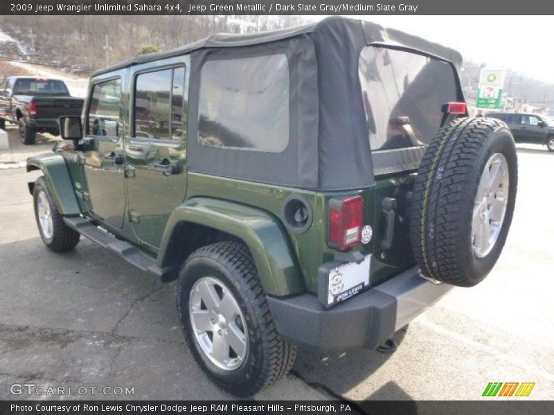 Jeep Green Metallic / Dark Slate Gray/Medium Slate Gray 2009 Jeep Wrangler Unlimited Sahara 4x4