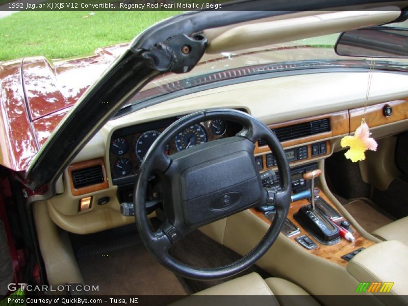 Regency Red Pearl Metallic / Beige 1992 Jaguar XJ XJS V12 Convertible