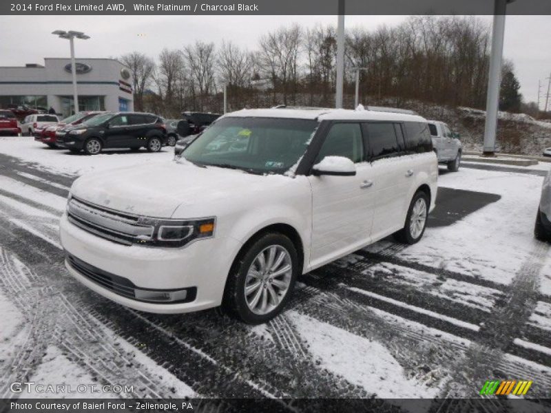White Platinum / Charcoal Black 2014 Ford Flex Limited AWD