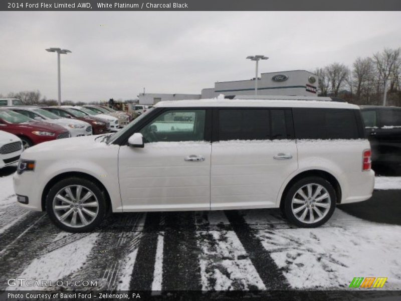 White Platinum / Charcoal Black 2014 Ford Flex Limited AWD