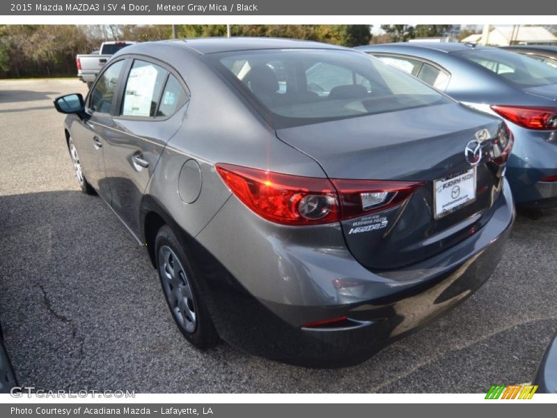 Meteor Gray Mica / Black 2015 Mazda MAZDA3 i SV 4 Door