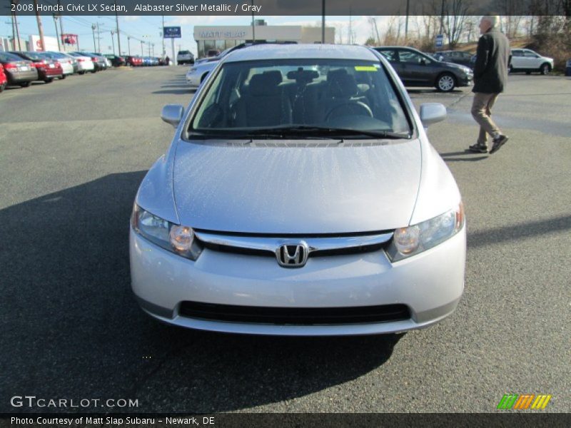 Alabaster Silver Metallic / Gray 2008 Honda Civic LX Sedan