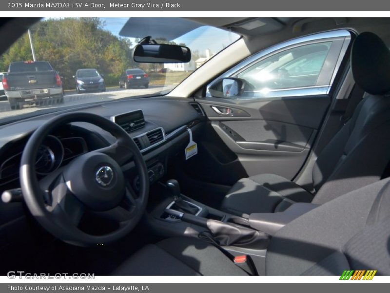 Meteor Gray Mica / Black 2015 Mazda MAZDA3 i SV 4 Door