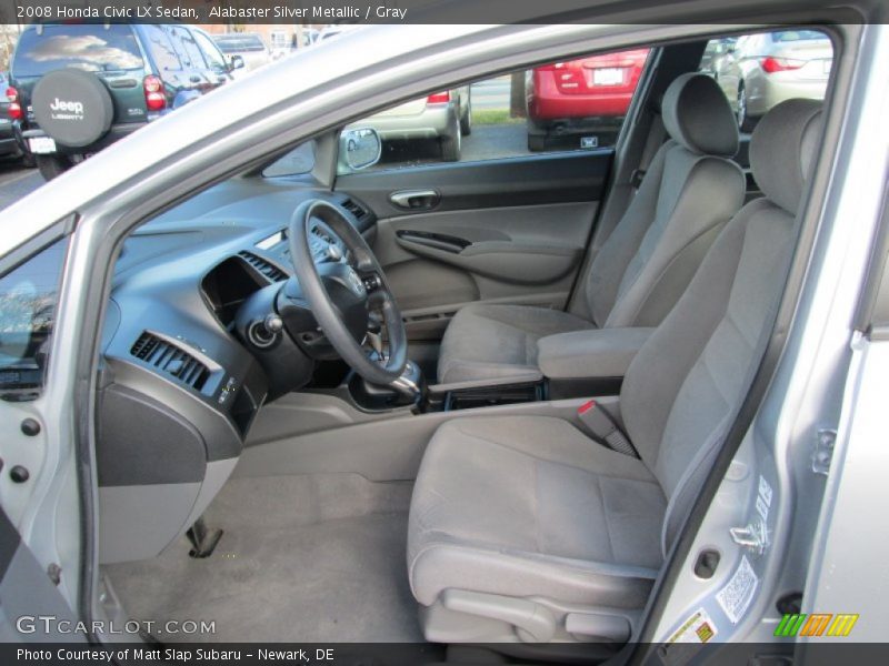 Alabaster Silver Metallic / Gray 2008 Honda Civic LX Sedan