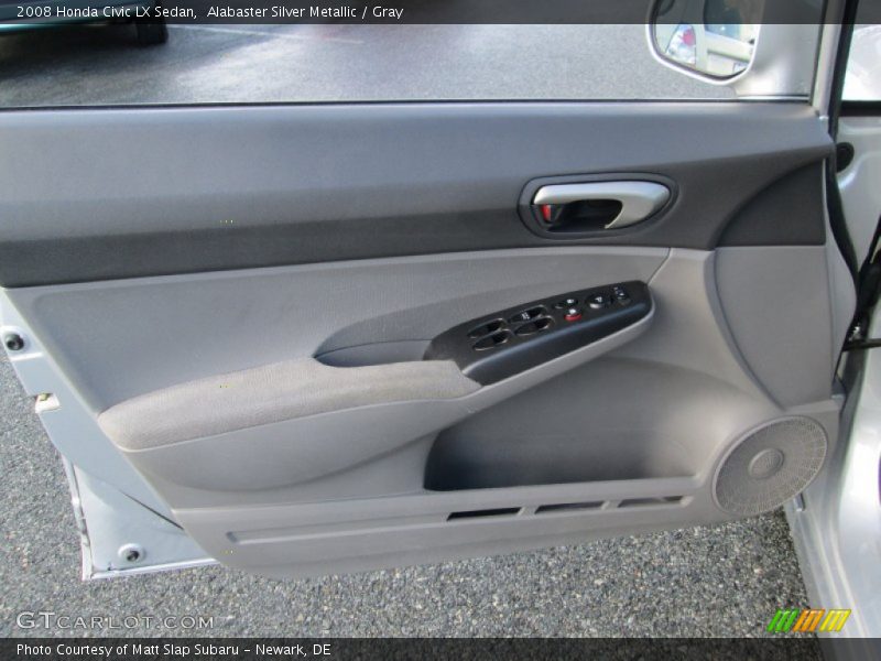 Alabaster Silver Metallic / Gray 2008 Honda Civic LX Sedan