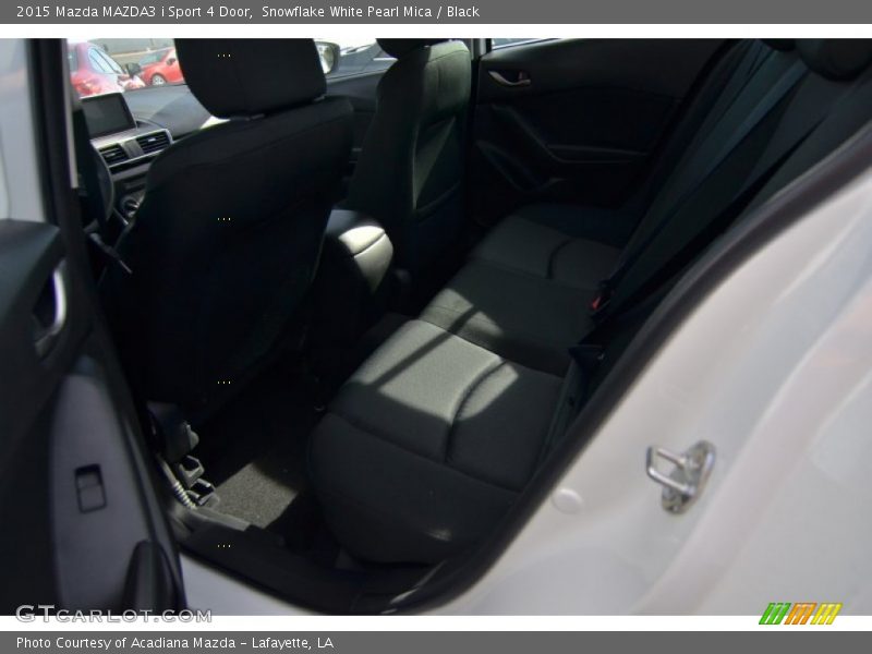 Snowflake White Pearl Mica / Black 2015 Mazda MAZDA3 i Sport 4 Door