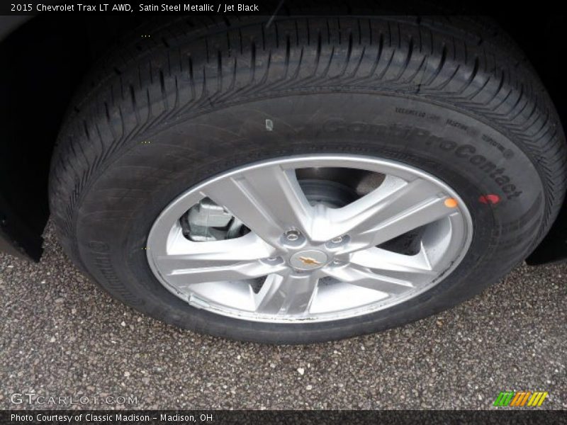 Satin Steel Metallic / Jet Black 2015 Chevrolet Trax LT AWD