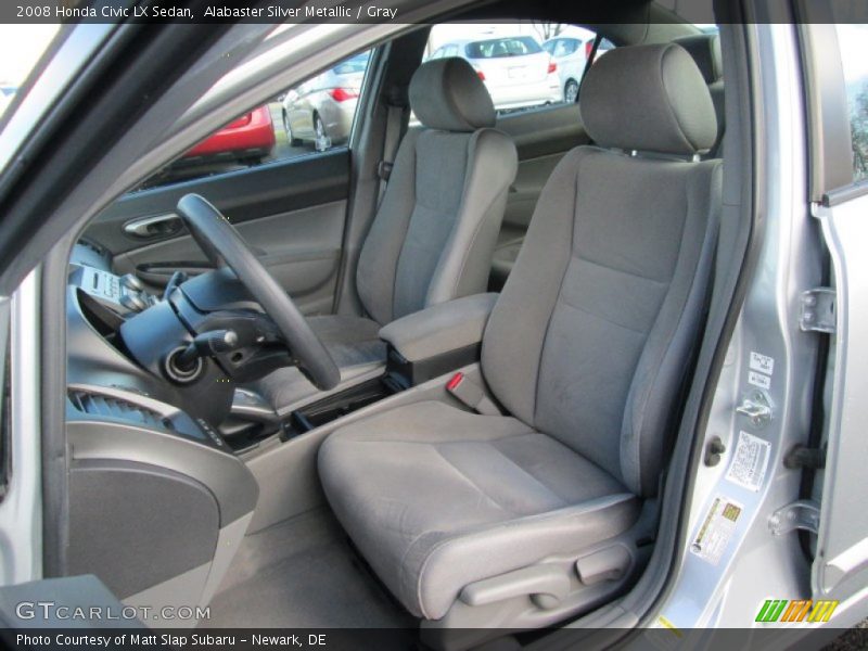 Alabaster Silver Metallic / Gray 2008 Honda Civic LX Sedan