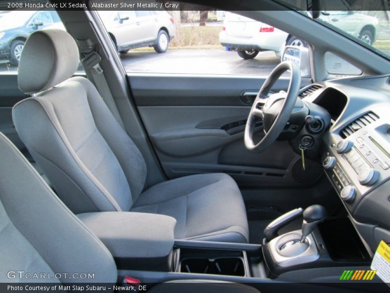Alabaster Silver Metallic / Gray 2008 Honda Civic LX Sedan