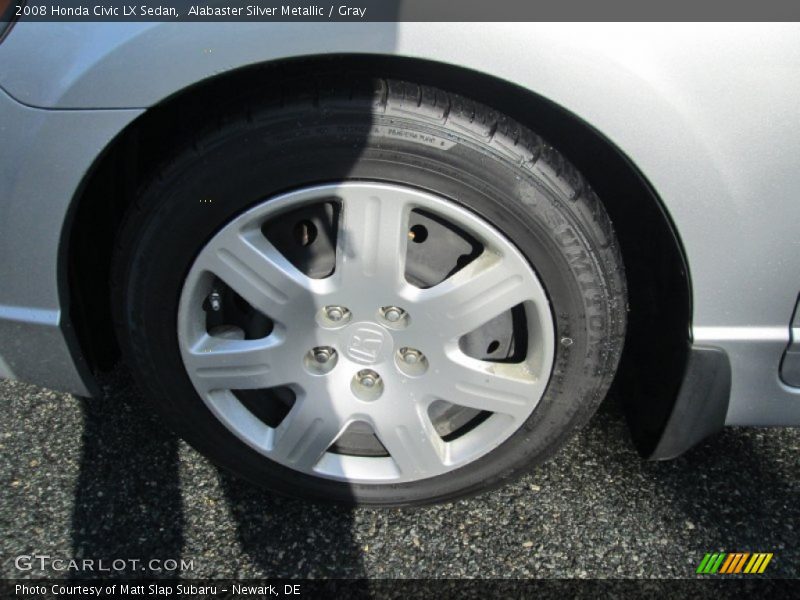 Alabaster Silver Metallic / Gray 2008 Honda Civic LX Sedan