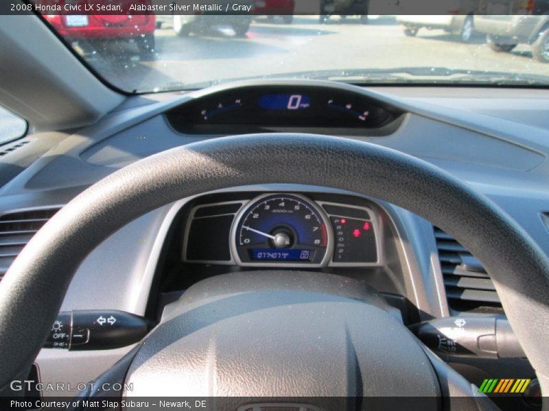 Alabaster Silver Metallic / Gray 2008 Honda Civic LX Sedan