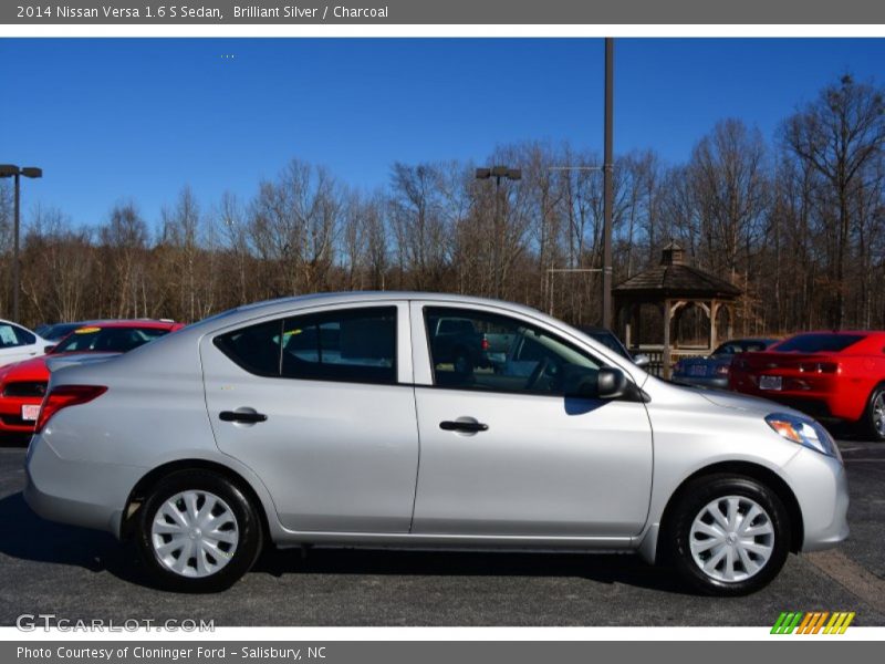 Brilliant Silver / Charcoal 2014 Nissan Versa 1.6 S Sedan