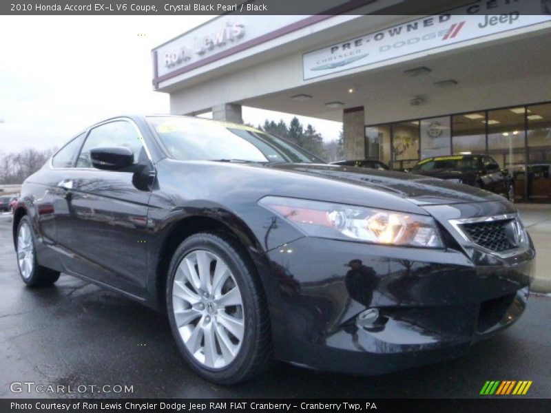Crystal Black Pearl / Black 2010 Honda Accord EX-L V6 Coupe