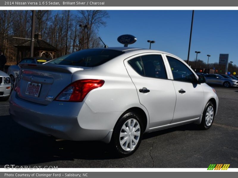 Brilliant Silver / Charcoal 2014 Nissan Versa 1.6 S Sedan