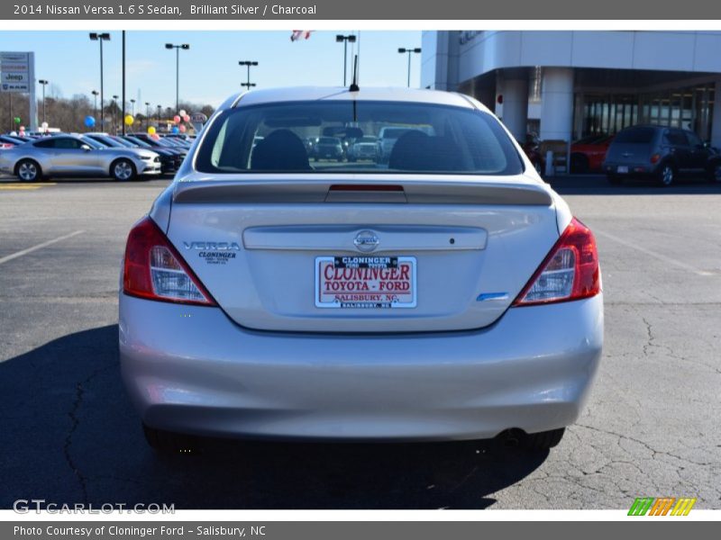 Brilliant Silver / Charcoal 2014 Nissan Versa 1.6 S Sedan