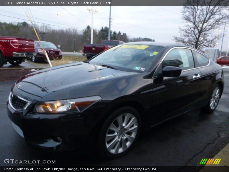 Crystal Black Pearl / Black 2010 Honda Accord EX-L V6 Coupe