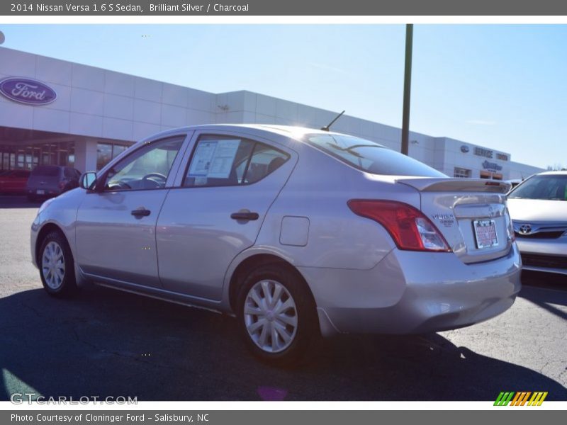Brilliant Silver / Charcoal 2014 Nissan Versa 1.6 S Sedan