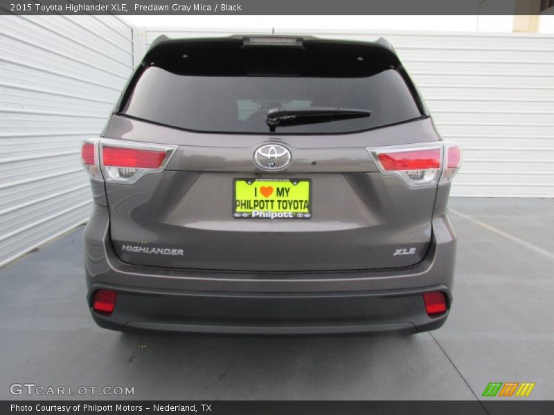 Predawn Gray Mica / Black 2015 Toyota Highlander XLE