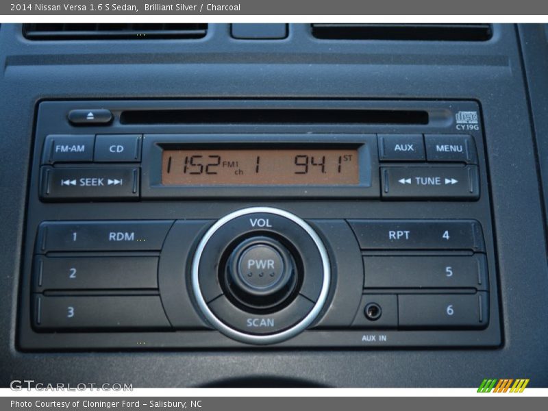 Brilliant Silver / Charcoal 2014 Nissan Versa 1.6 S Sedan