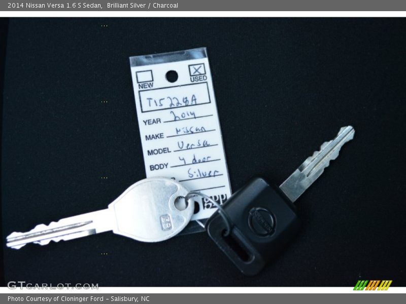 Brilliant Silver / Charcoal 2014 Nissan Versa 1.6 S Sedan