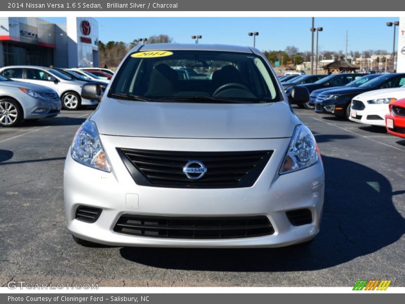 Brilliant Silver / Charcoal 2014 Nissan Versa 1.6 S Sedan