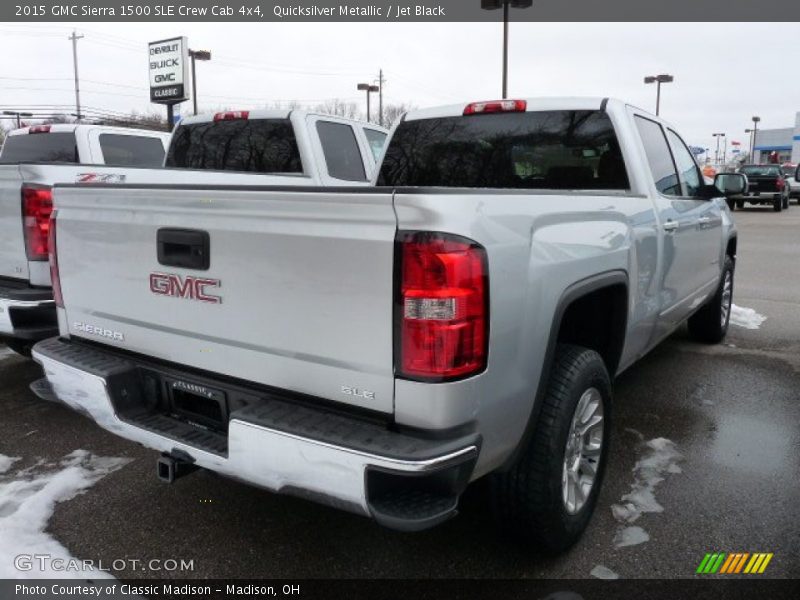 Quicksilver Metallic / Jet Black 2015 GMC Sierra 1500 SLE Crew Cab 4x4