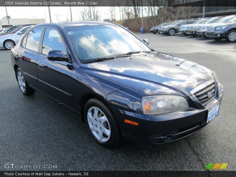 Moonlit Blue / Gray 2005 Hyundai Elantra GLS Sedan