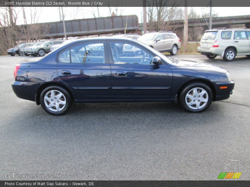 Moonlit Blue / Gray 2005 Hyundai Elantra GLS Sedan
