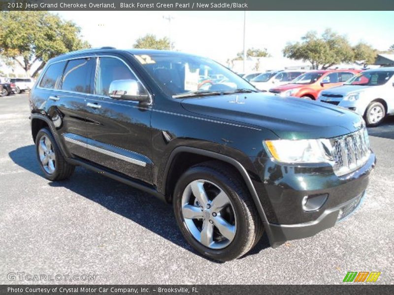 Black Forest Green Pearl / New Saddle/Black 2012 Jeep Grand Cherokee Overland