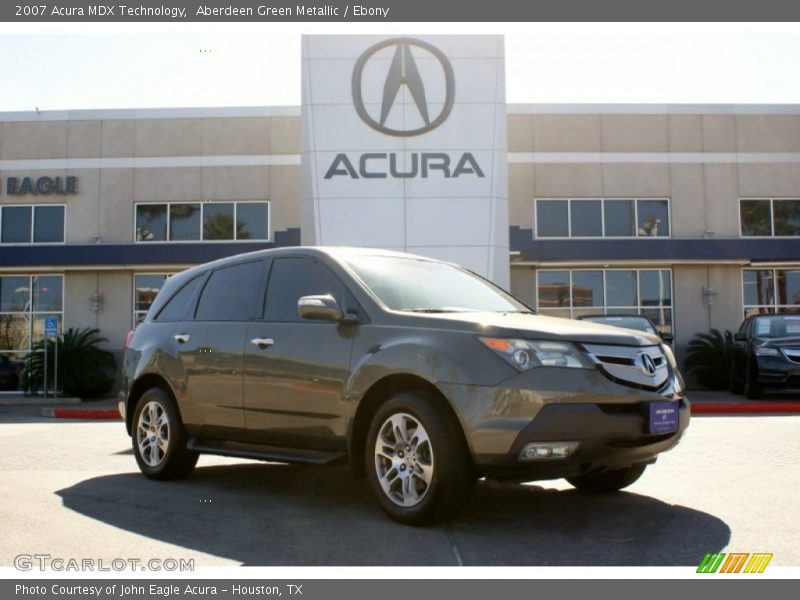 Aberdeen Green Metallic / Ebony 2007 Acura MDX Technology