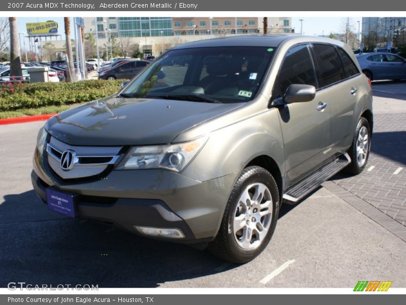 Aberdeen Green Metallic / Ebony 2007 Acura MDX Technology