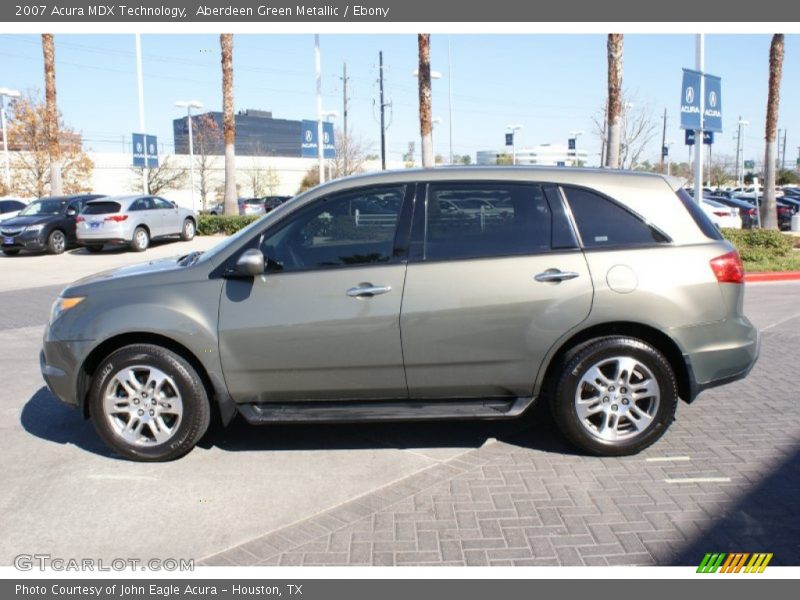 Aberdeen Green Metallic / Ebony 2007 Acura MDX Technology