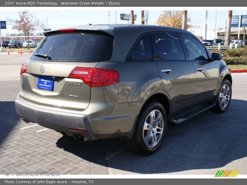 Aberdeen Green Metallic / Ebony 2007 Acura MDX Technology