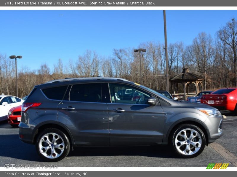 Sterling Gray Metallic / Charcoal Black 2013 Ford Escape Titanium 2.0L EcoBoost 4WD