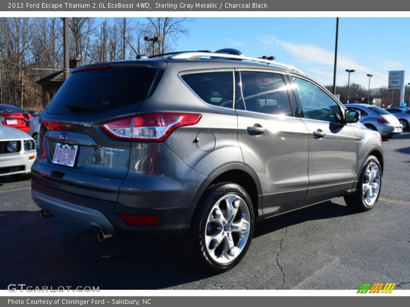 Sterling Gray Metallic / Charcoal Black 2013 Ford Escape Titanium 2.0L EcoBoost 4WD