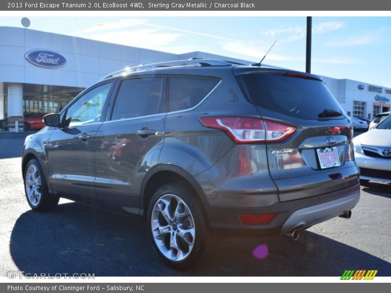 Sterling Gray Metallic / Charcoal Black 2013 Ford Escape Titanium 2.0L EcoBoost 4WD