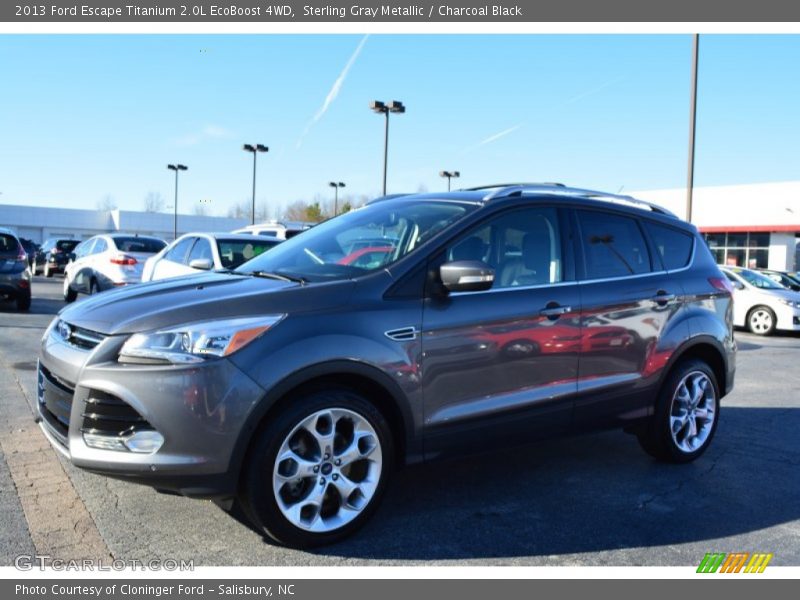 Sterling Gray Metallic / Charcoal Black 2013 Ford Escape Titanium 2.0L EcoBoost 4WD